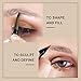 Music Flower 2 in 1 Eyebrow Pencil - Waterproof & Long Lasting Liquid Eyebrow Pen - Dual Ended Pencil Fills and Defines Brow Tint with the Precision & Definition of Microblading, Brown