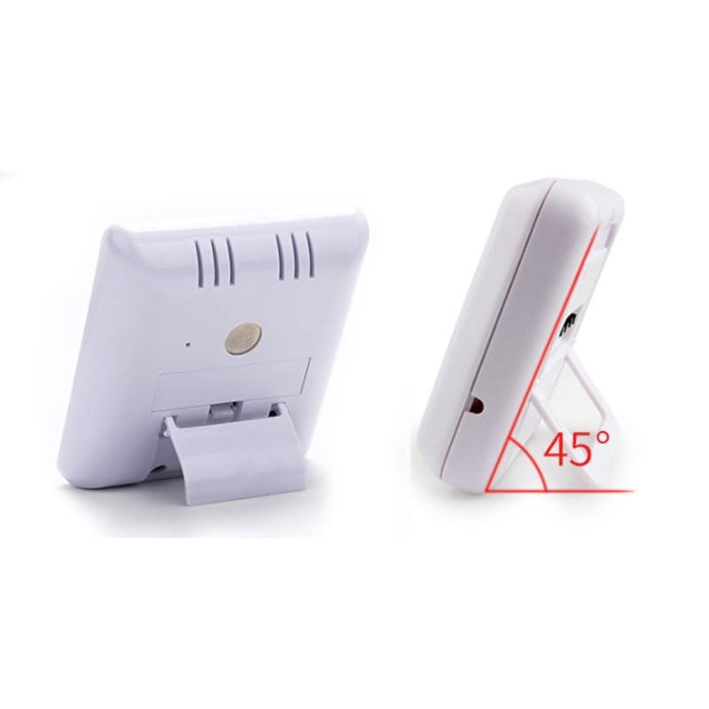 ABS Indoor Electronic Thermometer Hygrometer with Clock Household Temperature Humidity Meter