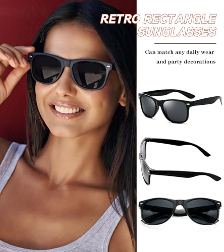Matcheck 40 Pack Retro Style Sunglasses Bulk 90s Classic Glasses Wholesale Women/Men's Party Favor Shades4