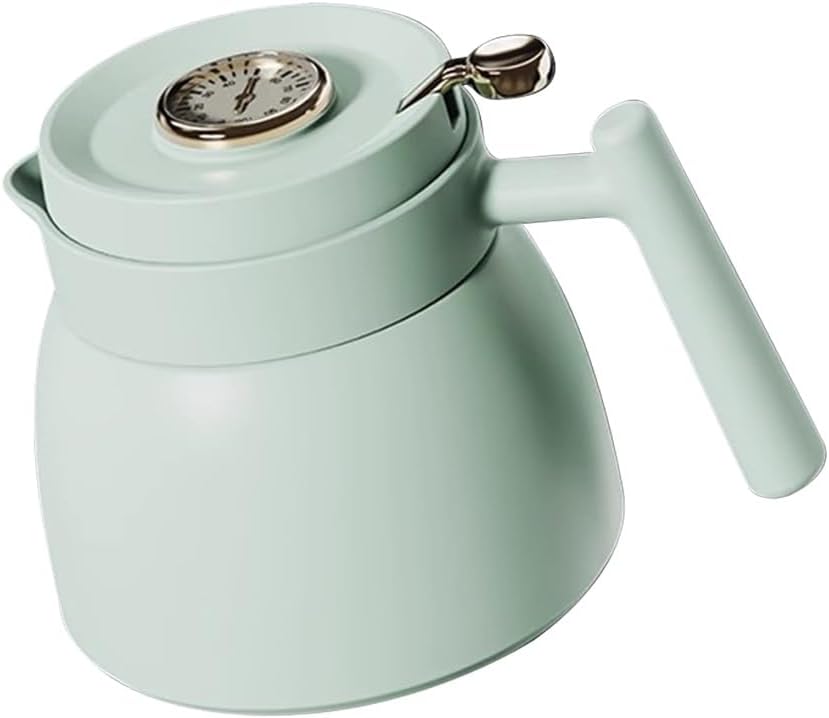880ml Thermal Teapot with Strainer Thermal Carafe Vacuum Coffee Pot Double Wall Vacuum Flask for Keeping Hot,Tea Pot with Lid, Hot Drink(Cyan)