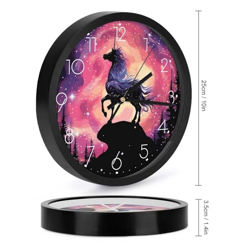 Horloge murale décorative ronde moderne 25 cm pour chambre à coucher et cuisine - 3