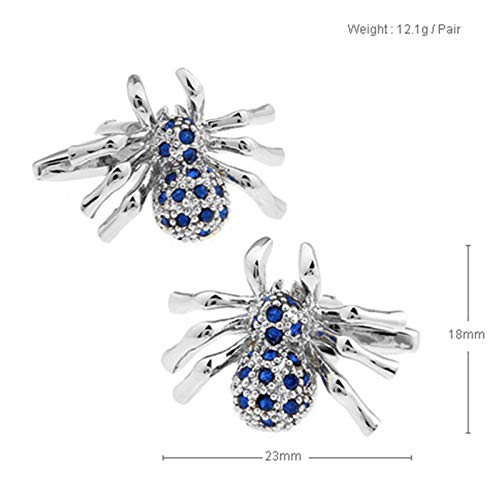 Daesar Manchetknopen Tuxedo Heren Manchetknopen Grappige Insecten Mannen Manchetknopen Blauw - Afbeelding 6