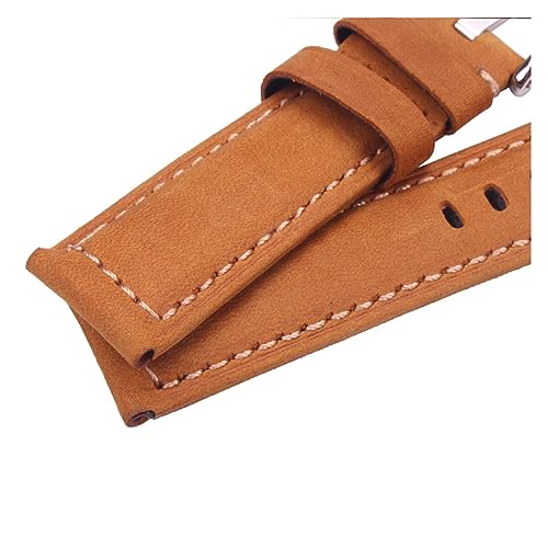 Correas de reloj de cuero genuino italiano XILILHC en medidas de 22 mm y 24 mm para hombres 6