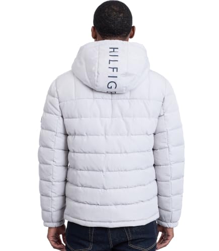 Image of Tommy Hilfiger Men's Midweight Sherpa Lined Hooded Water Resistant Puffer Jacket
