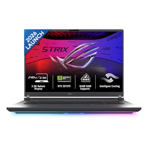 Image of ASUS ROG Strix G18 (2026),Intel Core Ultra 9 (Series 2),RTX 5070 Ti-12GB,32GB RAM (Upgradeable),1TB SSD,FHD+,18 inch(45 cm),300Hz,Win 11,M365 Basic(1Y),Office 24,Gray,3.2 Kg,G815LR-TT292WS,Gaming Laptop