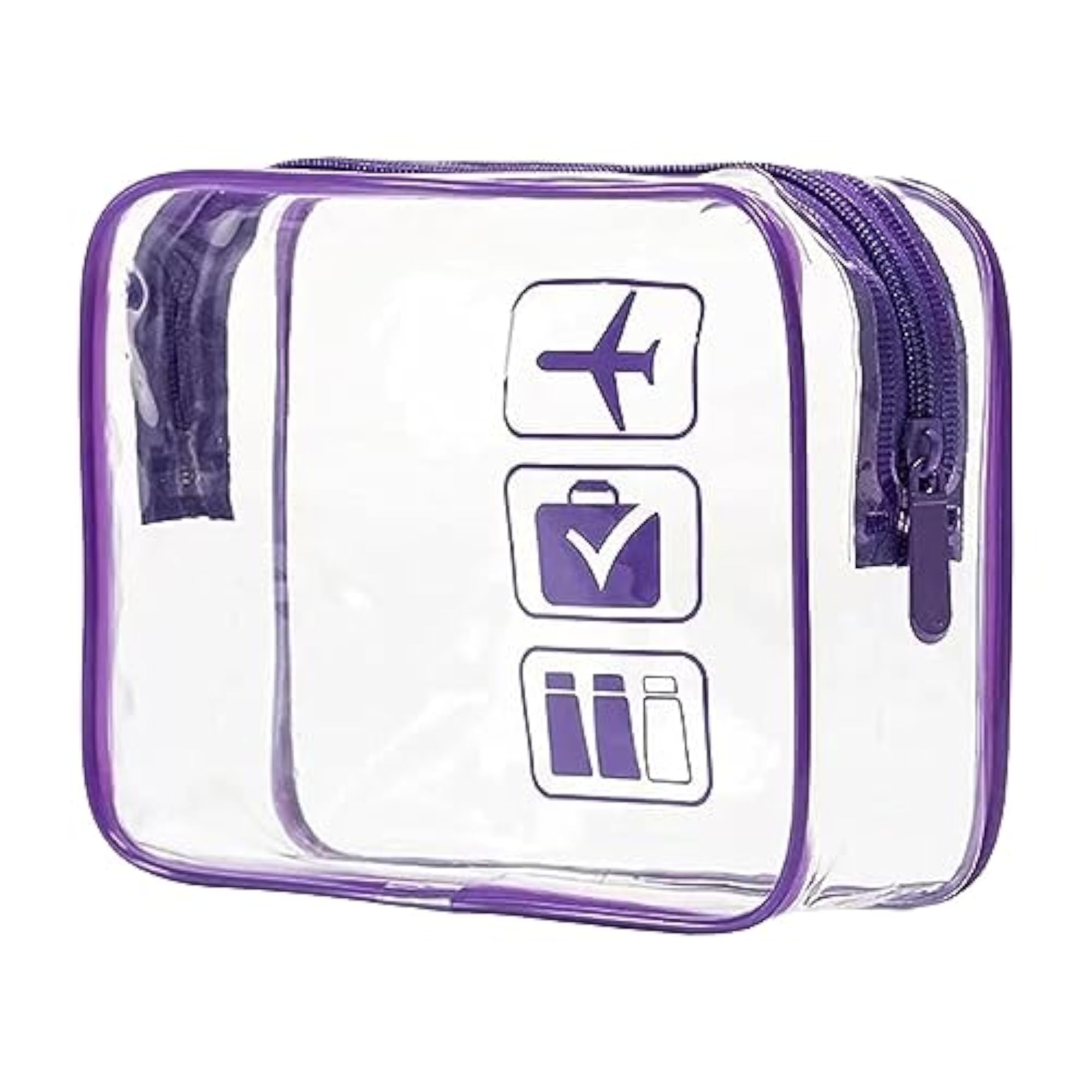 Clear Makeup Bag for Essentials, Set of 2