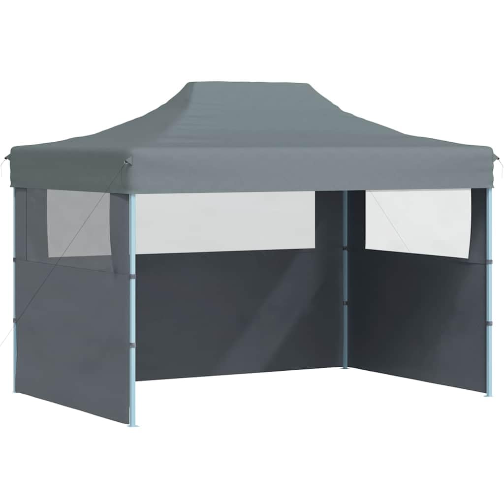 Partyzelt Faltbar 3x4m 3 Seitenwände Garten Pavillon Anthrazit