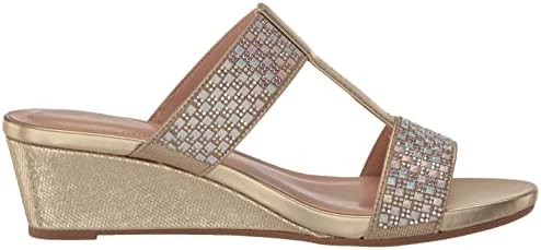 Bandolino Women's IHAVETO2 Wedge Sandal, Gold 710, 7 | Image 5