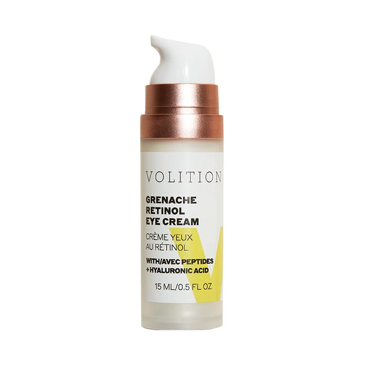 Volition Beauty Garnacha Retinol Crema de ojos  Crema de ojos de acción rápida con retinol, niacinamida y péptidos para ayudar a mejorar el aspecto