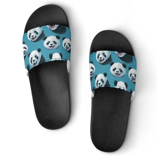 Panda Cute House Sandals Non-Slip Bathroom Slippers Beach Summer Shoes for Men Women