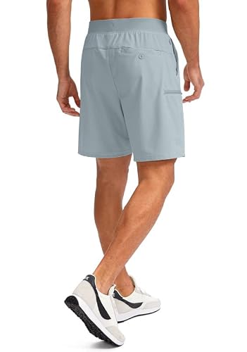 Viodia Men's 7" Golf Shorts With 5 Pockets Elastic Waist Dry Fit Stretch Lightweight Shorts For Men Hiking Casual Athletic #TOP1