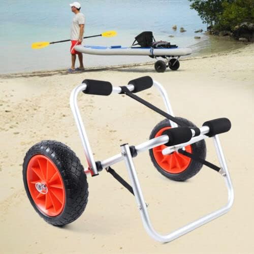 SHZICMY Kayak Trolleys Kayak Boat Trailer Wheels 150 lbs Trolley Carrier Transport Cart Dolly For Canoe