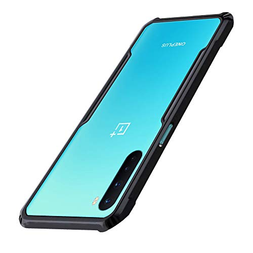 Image of A rtistque Clear Back Cover Case for OnePlus Nord Hybrid Transparent Shockproof Armor - Black