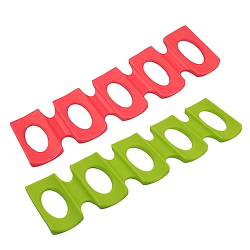 COLLBATH 2pcs Silicone Beverage Storage Mat Stackable Beer and Wine Bottle Organizer for Home Party and Bar Use Green and Red Lightweight Easy to Clean Versatile Drink Holder