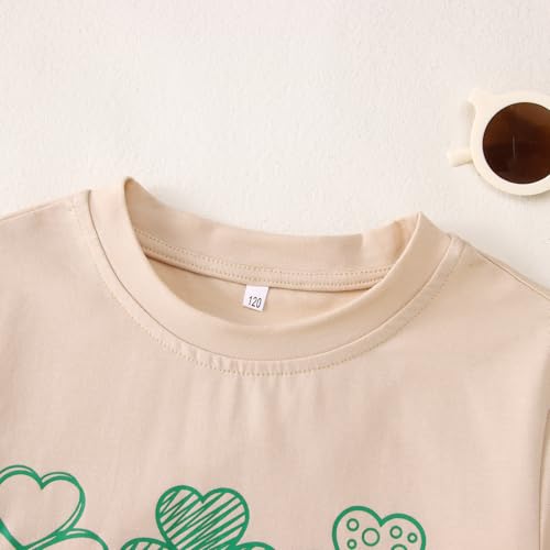 Image of CM C&M WODRO Boy Girl St. Patrick's Day T-Shirt Kid Lucky Clover Short Sleeve Shirt Funny Irish Shamrocks Tee Tops