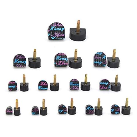 Medigy 13 Pair Heel Repair Tips Taps High Heel Caps Shoes Replacement Dowels 13 Kinds of Sizes,Black Cover