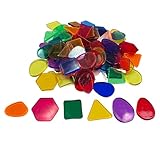 Plastic Mosaic Tiles, Irregular Flatback Embellishments for Crafts, Preschool Supplies for Kids 150 pcs