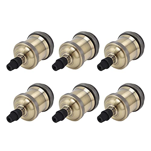 Portalámparas vintage E27 de aluminio bronce para crear lámparas colgantes en el comedor
