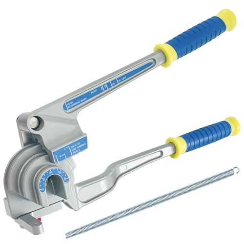 SUGOOE 3-in-1 Tubing Bender 180 Tube Bender for 1/4 3/8 1/2 (6/10/12 mm) O.D. Suitable for Bending Copper Brass and Aluminum pipes Ideal for HVAC (1/4 3/8 1/2)
