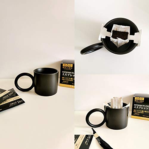Taza de porcelana cerámica 12 oz con asa grande miniatura 4