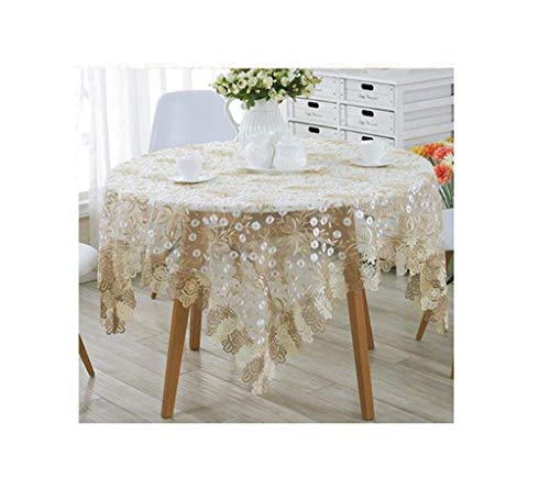 Nappe de style européen MU ronde en dentelle pour table à café et salle à manger