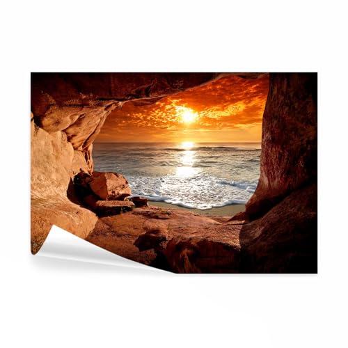 decomonkey Fototapete Meer Strand 350x256 cm Tapete Fototapeten Vlies...