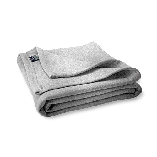 Manta liviana MV Sport Sweatshirt Blanket – Fleece oversize cálida y transpirable, 54" x 84" Salt & Pepper miniatura 1