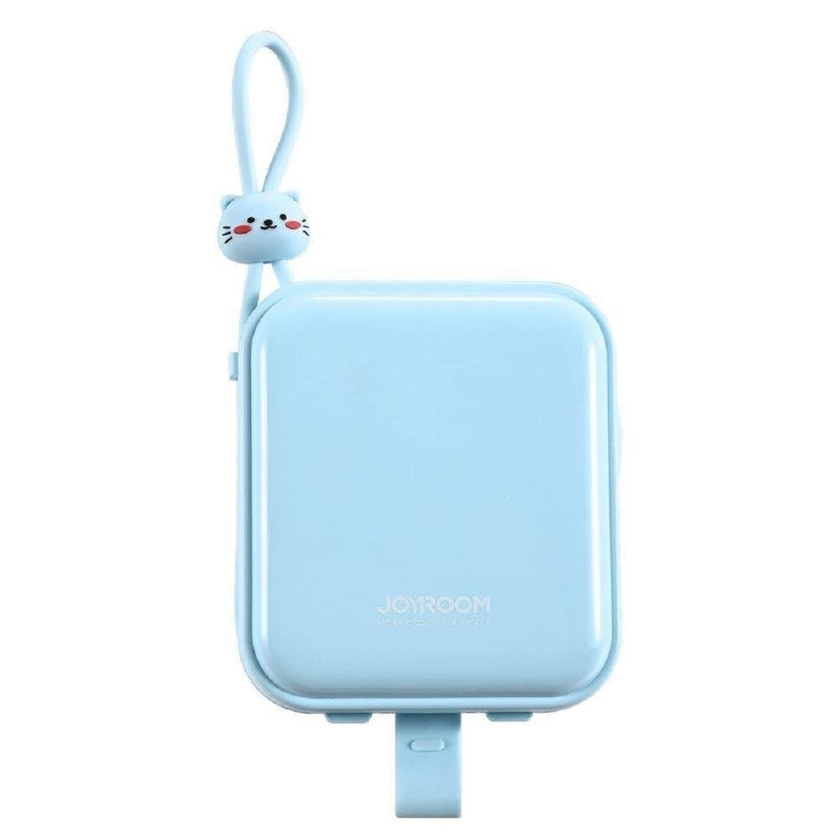 Powerbank z kablem USB C i iPhone i stojakiem Cutie Series 10000 mAh 22,5 W (JR-L008) niebieski