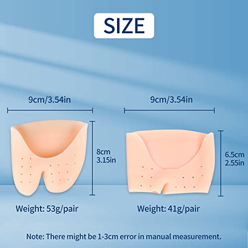 Image of 2 Pairs Gel Toe Caps Protectors Silicone Toe Sleeves Metatarsal Pads Ball of Foot Cushion Soft Forefoot Cushioning for Men Women Toe Sleeves Guards for Pain Relief