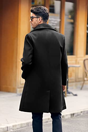 Makkrom Mens Double Breasted Trench Coat Casual Lapel Collar Business Winter Long Overcoats4