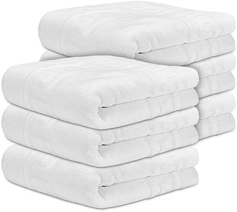 Pack 6 Toallas Lavabo Blancas - 50x90cm - 500 gsm 100% Algodón Pr...