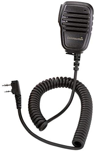 Commountain Compact Speaker Mic Compatible with Baofeng Radios BF-F8HP BF-F9 UV-82 UV-82HP UV-82C UV-5R UV-5R5 UV-5RA UV-5RE UV-5X3 and Kenwood BTECH Retevis Radios, Shoulder Microphone