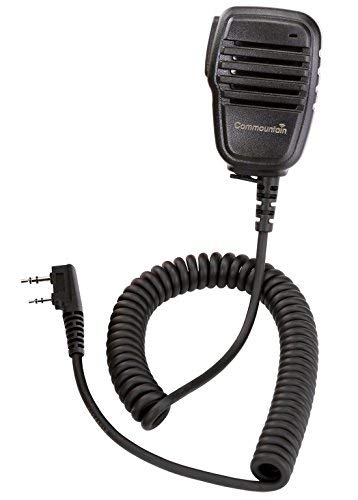 Commountain Compact Speaker Mic Compatible with Baofeng Radios BF-F8HP BF-F9 UV-82 UV-82HP UV-82C UV-5R UV-5R5 UV-5RA UV-5RE UV-5X3 and Kenwood BTECH Retevis Radios, Shoulder Microphone
