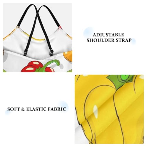 Girls One Piece Swimsuits Bell Peppers Pattern Sport Halter Swimwear Beach Bathing Suit3