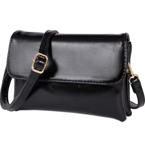 Image of Small Crossbody Bags for Women,Vegan Leather Cell Phone Purse with Adjustable Shoulder Strap for Travel