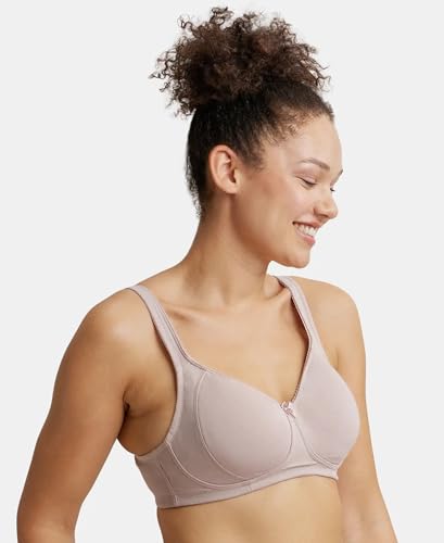 Image of Jockey ES24 Plus Size Bra | Wirefree | Non Padded | Full Coverage with Plush Lining Cup| Super Combed Cotton Elastane Fabric