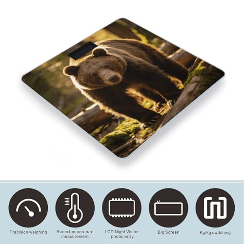 Báscula Digital de Baño con Pantalla LED Clara y Plataforma de Vidrio Templado miniatura 3
