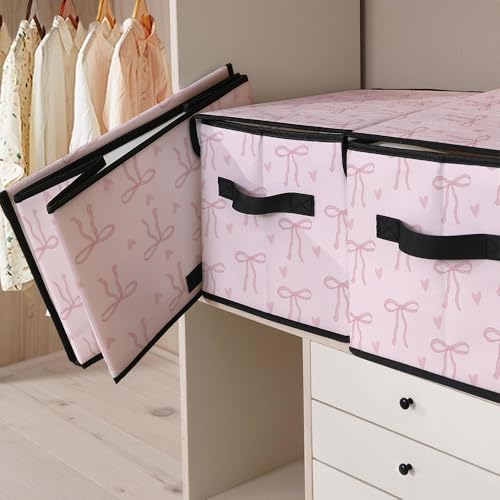 Image of Stackable Clothes Storage Bins with Lids 3 Pack | Closet Organizers Fabric Box for Home and Office,Blanket Clothes Organizers,Under Bed Storage Containers