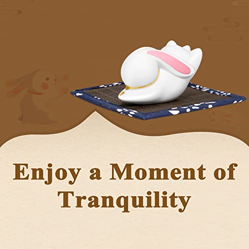 Incense Holder For Sticks,Cute Rabbit Incense Sticks Holder With Bamboo Mat,Ash Catcher Stick Incense Burner Holder For Meditation Yoga Spa Desk Home Zen Decoration,Handmade Ceramic Gifts For Women #TOP7