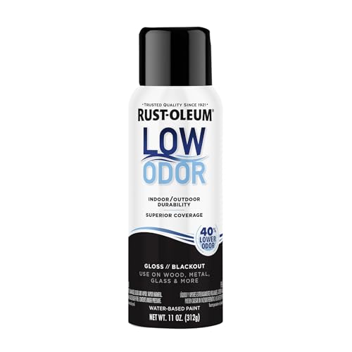 Image of Rust-Oleum Low Odor Premium Spray Paint, 11 oz, Gloss Blackout