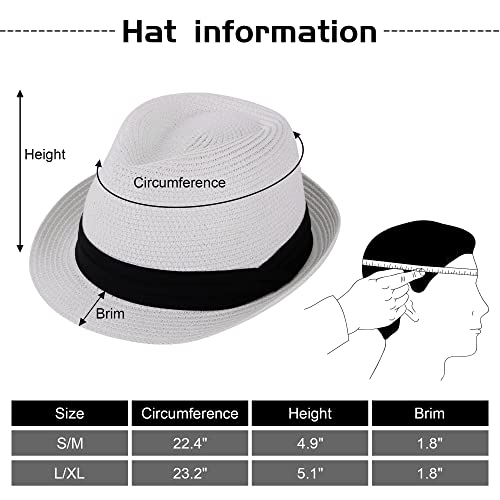 Image of Simplicity Fedora for Men Women Unisex Men's Women's Classic Manhattan Structured Gangster Trilby Fedora Hat