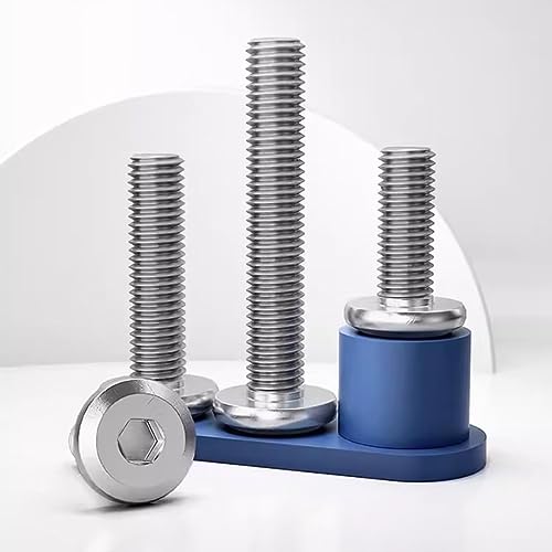 SYDARSYN Hex Socket Flanged Button Head Furniture Screws Stainless Steel Hexagonal Flat Head Machine Screws Allen Bolts M10x80mm (2 pcs) - Image 4