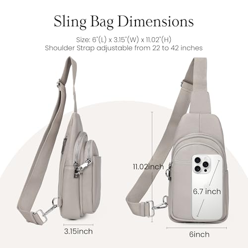 Image of befen Genuine Leather Sling Bag for Women Anti-Theft Crossbody Chest Bags Fanny Packs for Travel with RFID Card Slots