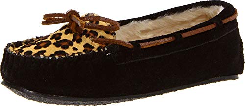 Minnetonka Women's Leopard Cally Slipper Moccasin
