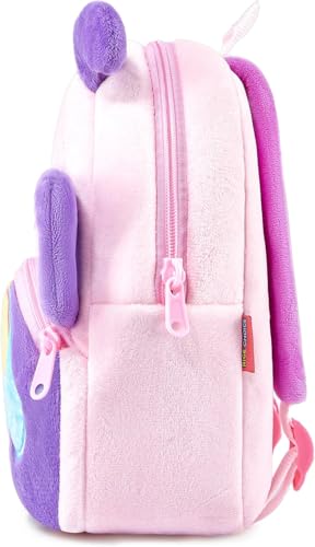 Image of Frantic Kids Velvet School Bag Plush Backpack Baby Girl Preschool Bags Ideal for Baby Boy & Girl Picnic Bags (2-5 Years)