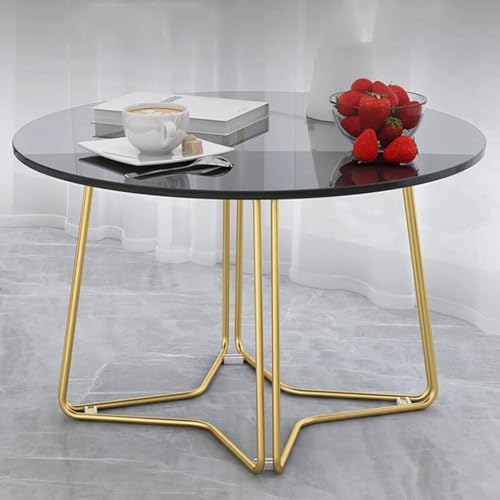 Table Basse Ronde Verre Transparent Table D'appoint Salon Bureau 45cm - 2