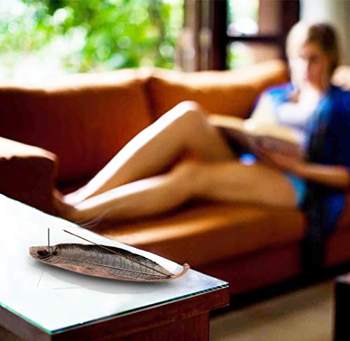 Incense Holder Set - Leaf And Snail Incense Burner,Incense Holders For Sticks Ash Catcher,Durable Zinc Alloy Materia,Modern Natural Design,Incense Ash Catcher Tray,Best For Meditation,Yoga,Home,Office #TOP6