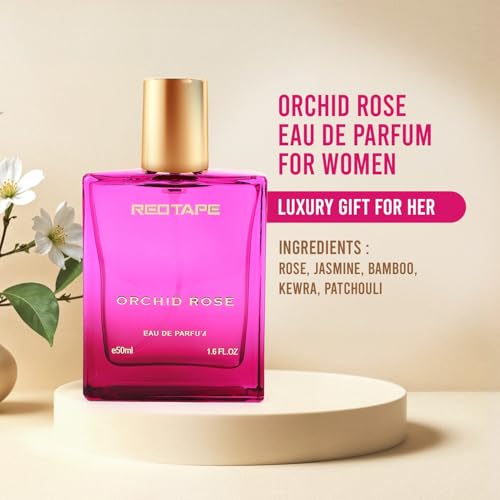 Image of Red Tape Orchid Rose Eau De Parfum for Women 50ML | Long-Lasting Luxury Perfume | Fragrance Spray | Premium Scented Gift for Her