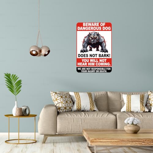 Image of Zesta Bathroom Decor Items Washroom Decor Tin Sign | Aesthetic Posters Wall Poster for Bedroom | Magnetic Cafe Decoration Items / Restaurant Decorations Items | Quirky Home Decor Bar Accent (Beware of Dogs)
