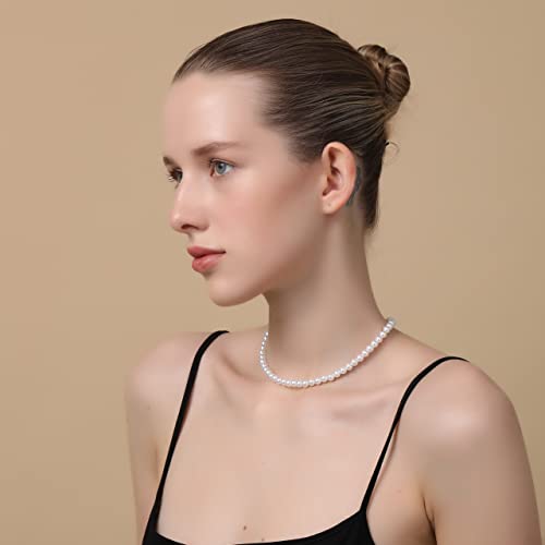 Weddinen Pearl Necklace For Women Dainty White Womens Pearl Choker Necklace Round Pearl Necklace Delicate Jewelry Gifts For Women #TOP2